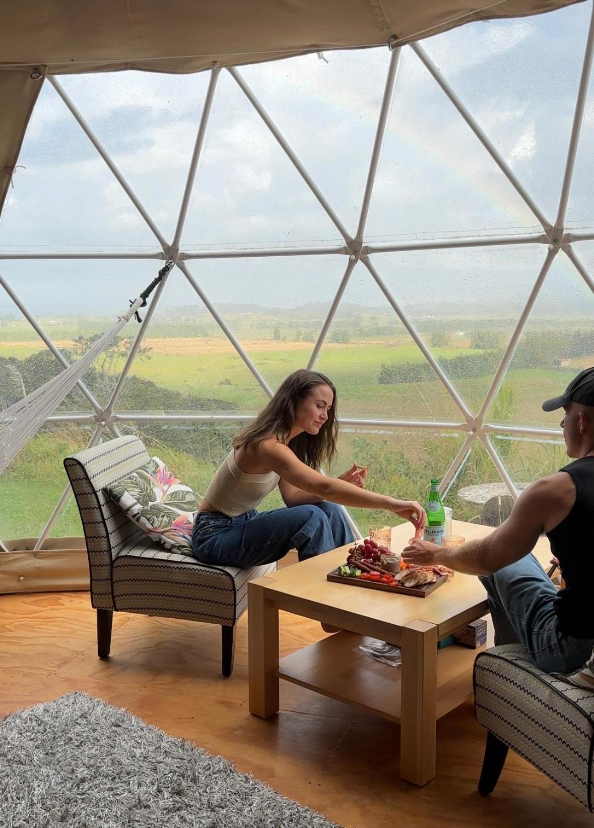 ホテル 1 Waipu Off-Grid Eco Seaview Geodesic Glamping Dome エクステリア 写真