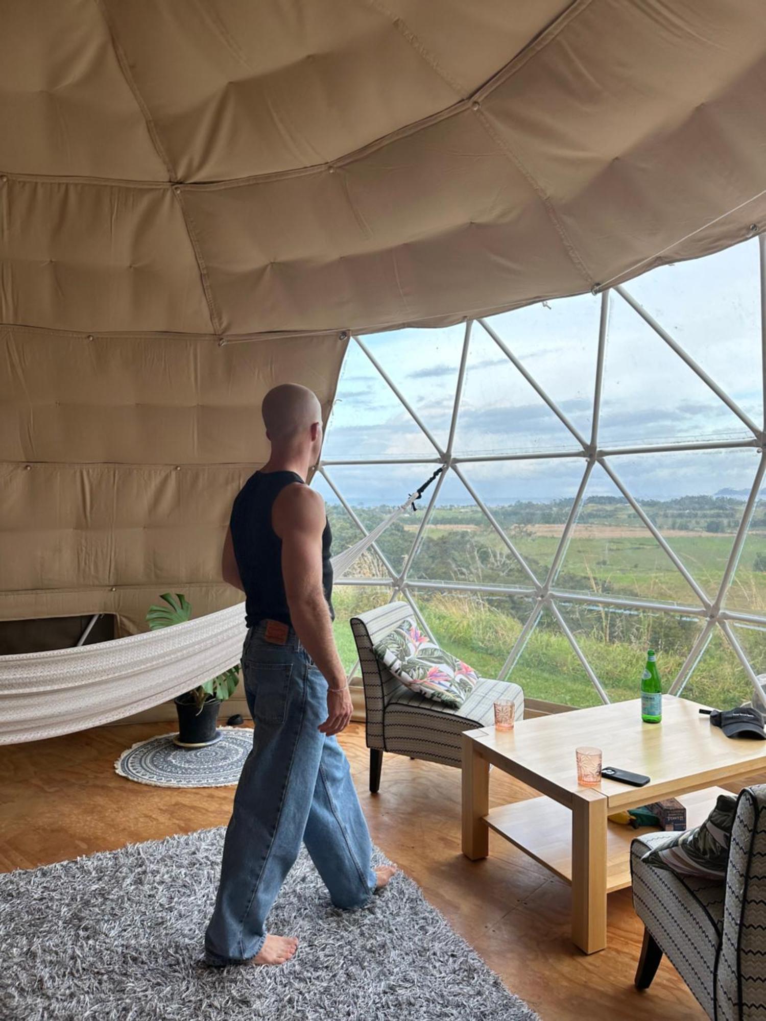 ホテル 1 Waipu Off-Grid Eco Seaview Geodesic Glamping Dome エクステリア 写真