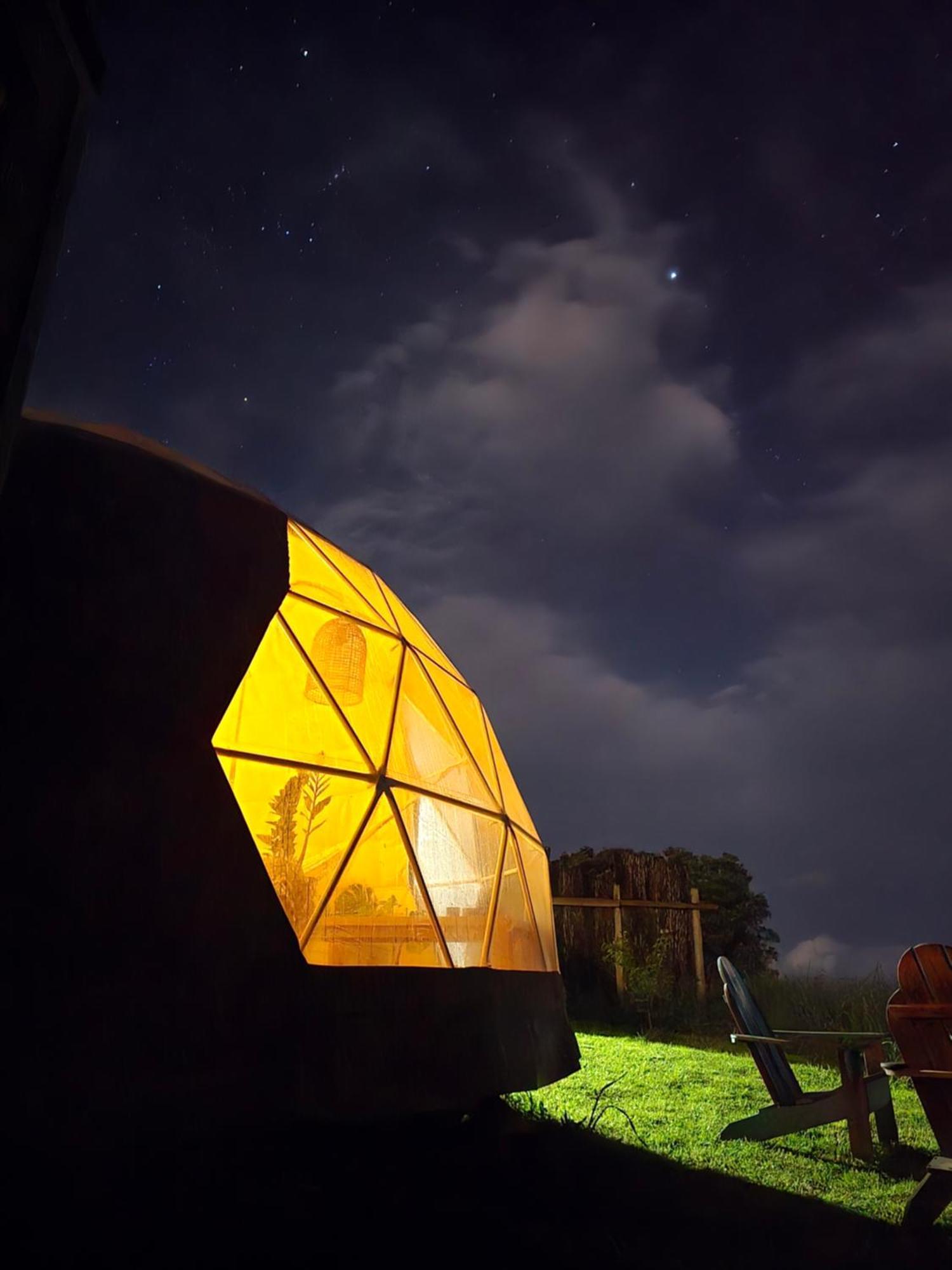 ホテル 1 Waipu Off-Grid Eco Seaview Geodesic Glamping Dome エクステリア 写真